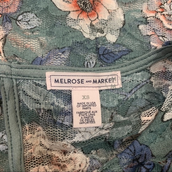 Melrose and Market Ruffle Sleeve Floral Lace Blouse - Picture 6 of 6